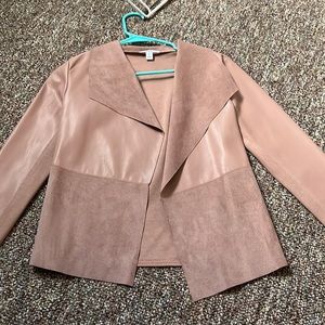Suede leather jacket XS pink